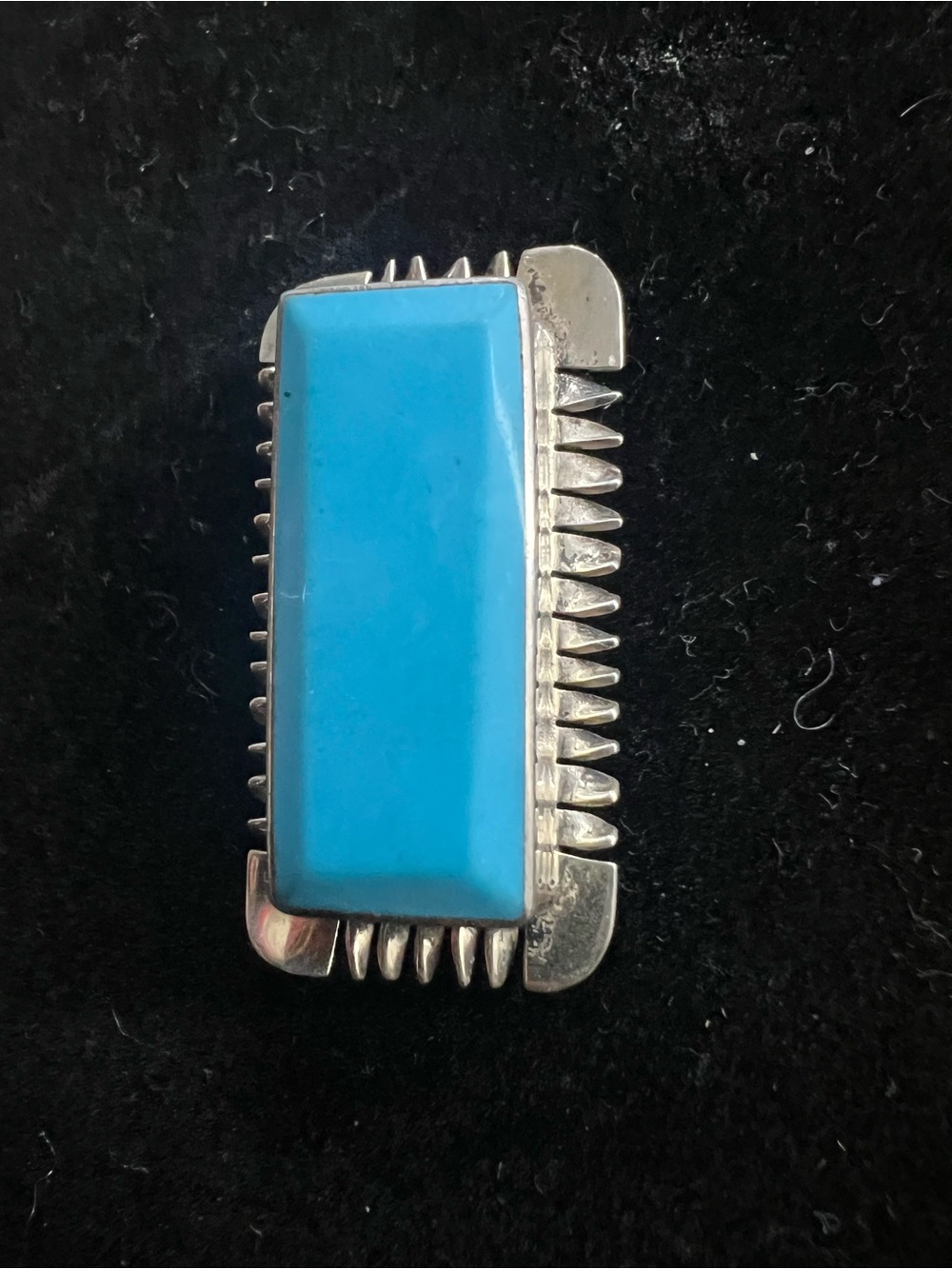 TAXCO Mexico vintage turquoise pin / pendant